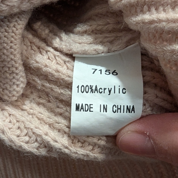 Open Front Oversized Pink Knit Cardigan - Picture 5 of 6